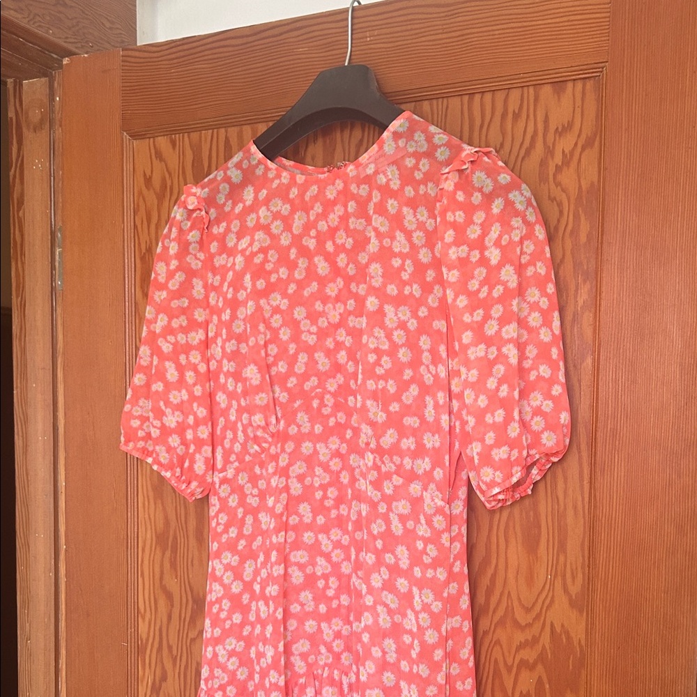 Never Fully Dressed Coral Floral Maxi Dress